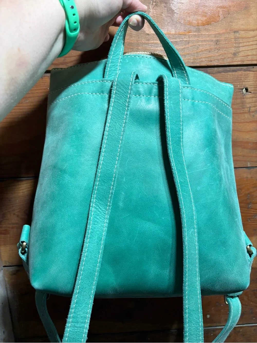 Portland Leather Large Tote backpack in Reef